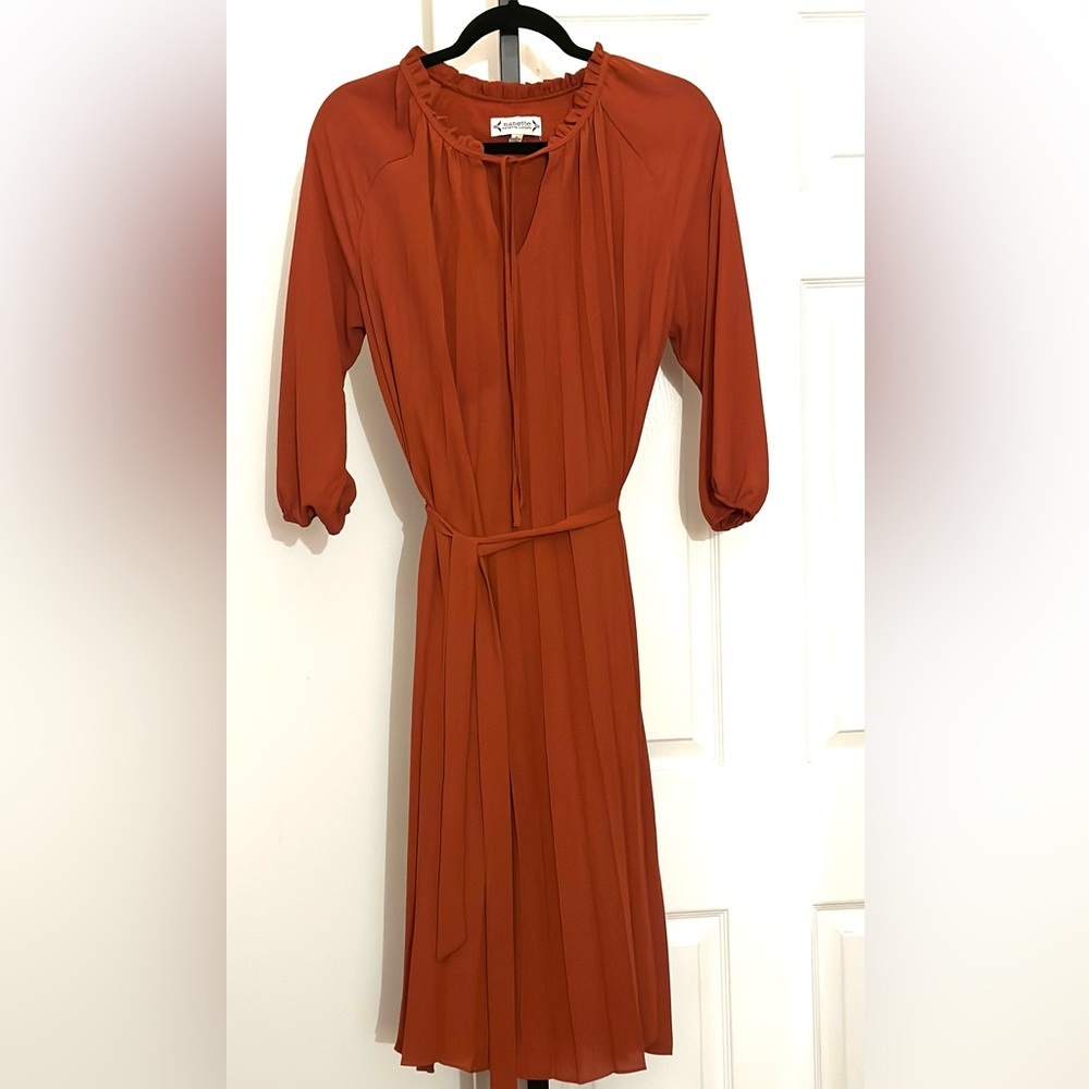 Nanette Lepore Fit And Flare Flutter Pleaded Line… - image 1